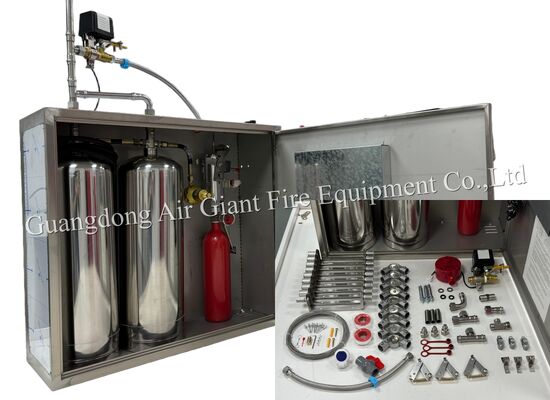 Qualité  Double Bottles Automatic Protection Restaurant Fire Suppression System Usine