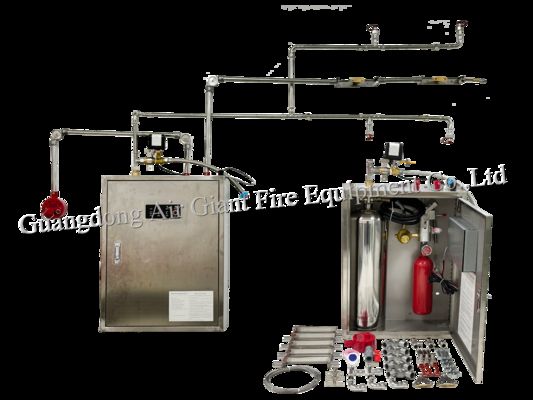 Système d'extinction d'incendie à produits chimiques humides pour cuisines, pour feux d'huiles alimentaires