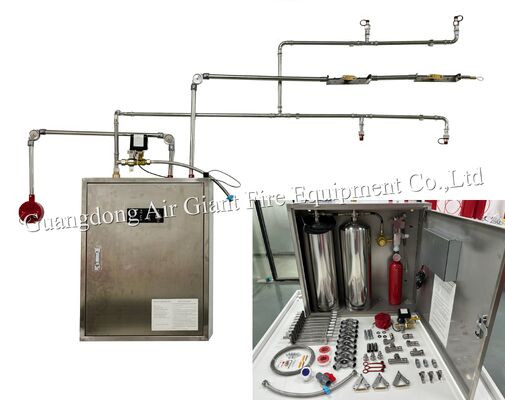 Système d'extinction d'incendie entièrement automatique pour le capot de cuisine